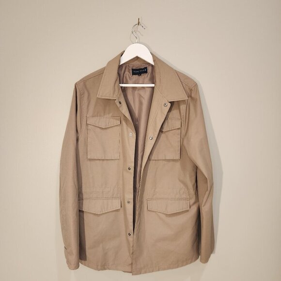 Five Four Fielder Khaki Tan Raincoat Jacket - Size M - Picture 1 of 8